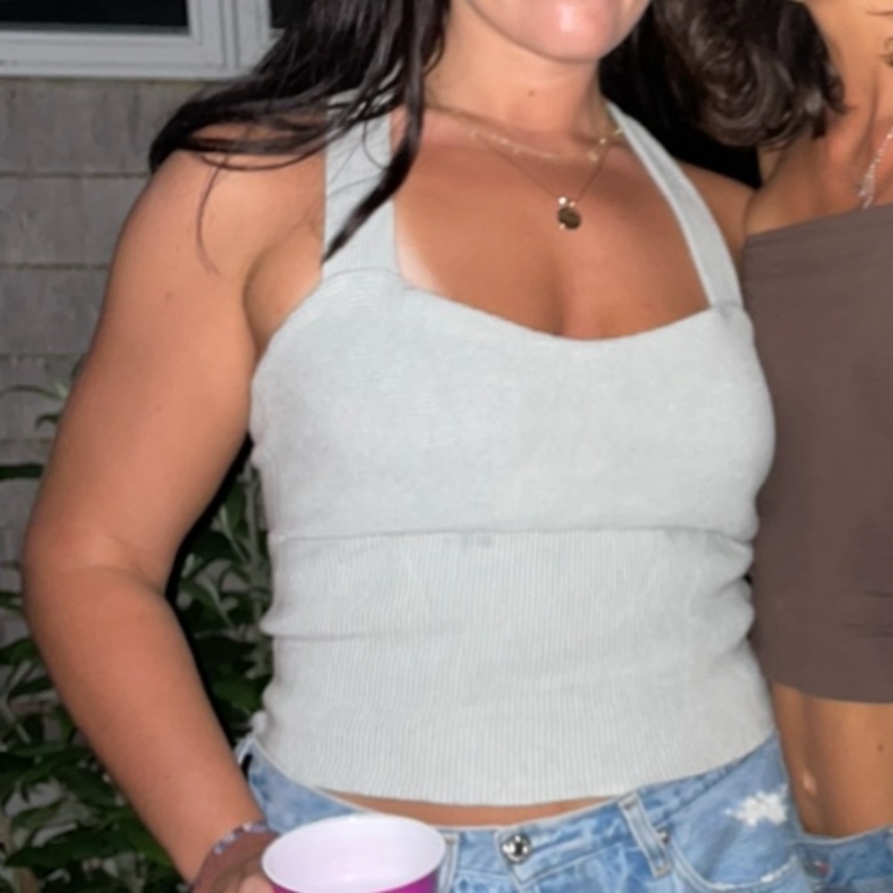 Abercrombie Gray Ribbed Top